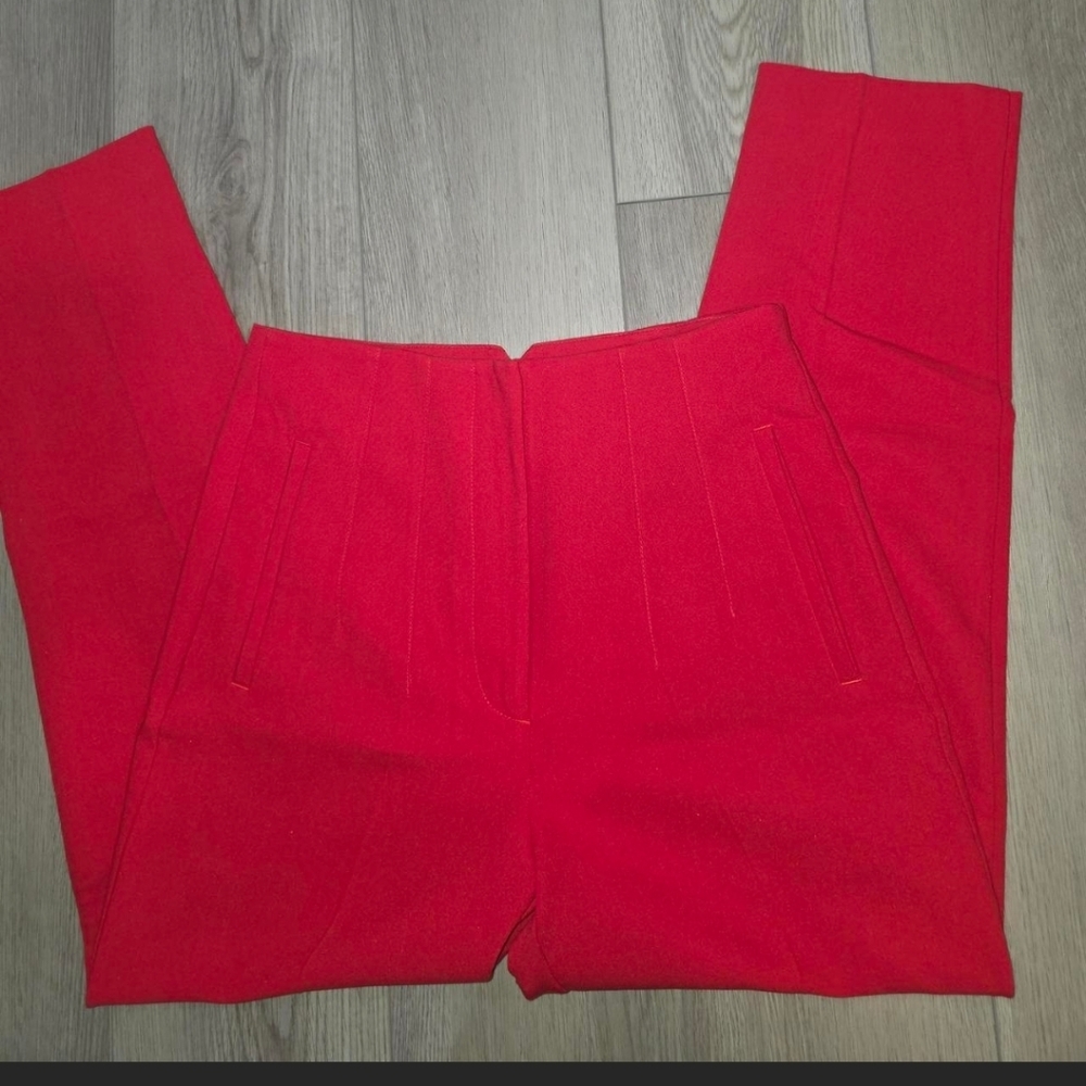 Zara High Waisted Straight Leg Trousers